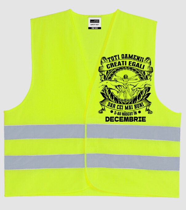 Toți oamenii sunt creați egali, dar cei mai buni s-au născut în decembrie model galben neon pe tricou