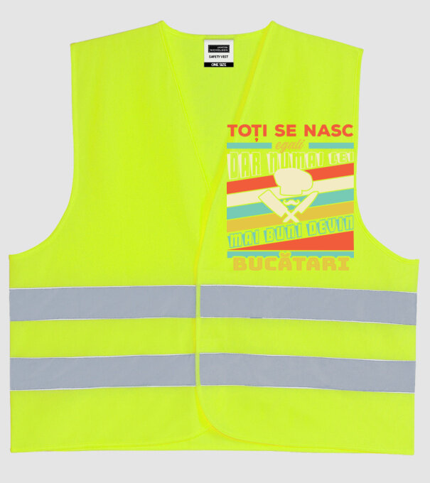 toți se nasc egali, dar numai cei mai buni devin bucătari model galben neon pe tricou
