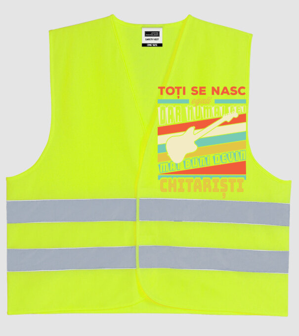 toți se nasc egali, dar numai cei mai buni devin chitariști model galben neon pe tricou