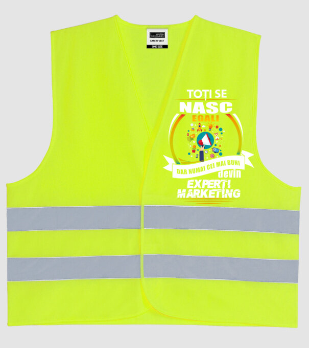 Toți se nasc egali, dar numai cei mai buni devin experți marketing model galben neon pe tricou