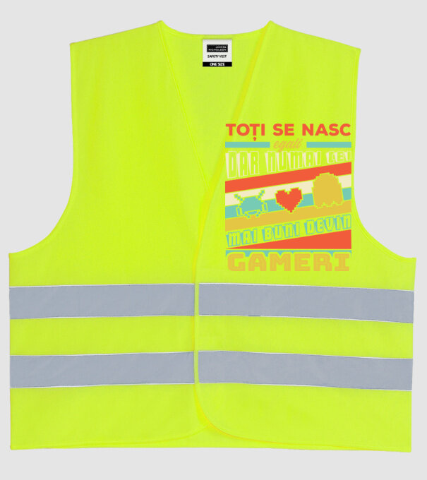 toți se nasc egali, dar numai cei mai buni devin gameri model galben neon pe tricou