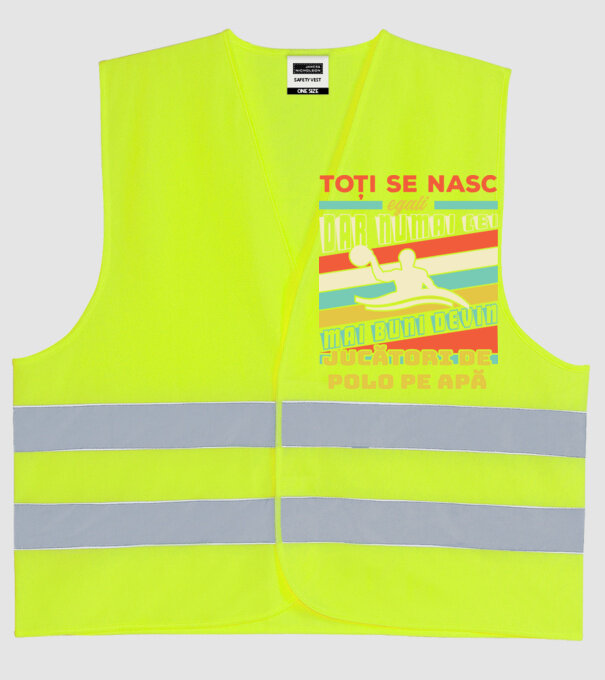 toți se nasc egali, dar numai cei mai buni devin jucători de polo pe apă model galben neon pe tricou