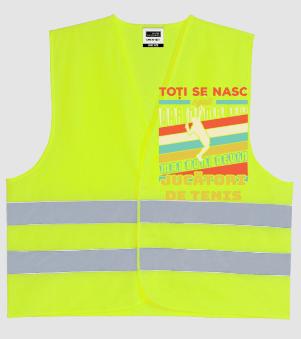 toți se nasc egali, dar numai cei mai buni devin jucători de tenis model galben neon pe tricou