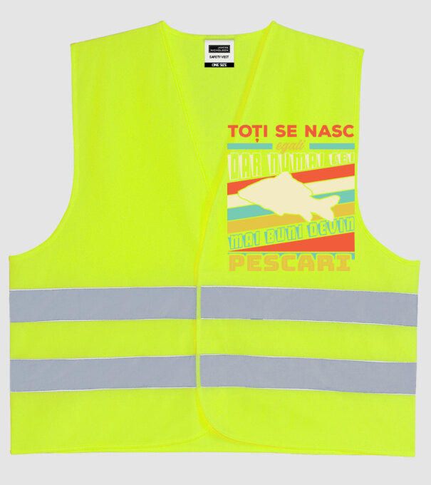 toți se nasc egali, dar numai cei mai buni devin pescari model galben neon pe tricou