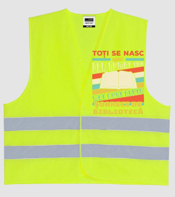 toți se nasc egali, dar numai cei mai buni devin șoareci de bibliotecă model galben neon pe tricou