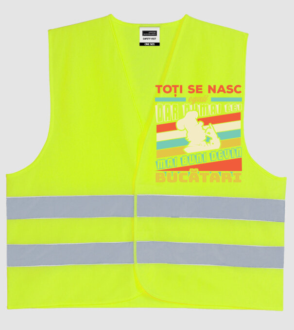 Toți se nasc egali, dar numai cei mai buni devin bucătari model galben neon pe tricou