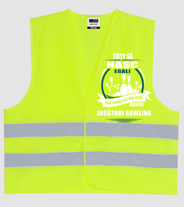 toți se nasc egali, dar numai cei mai buni devin jucători bowling model galben neon pe tricou