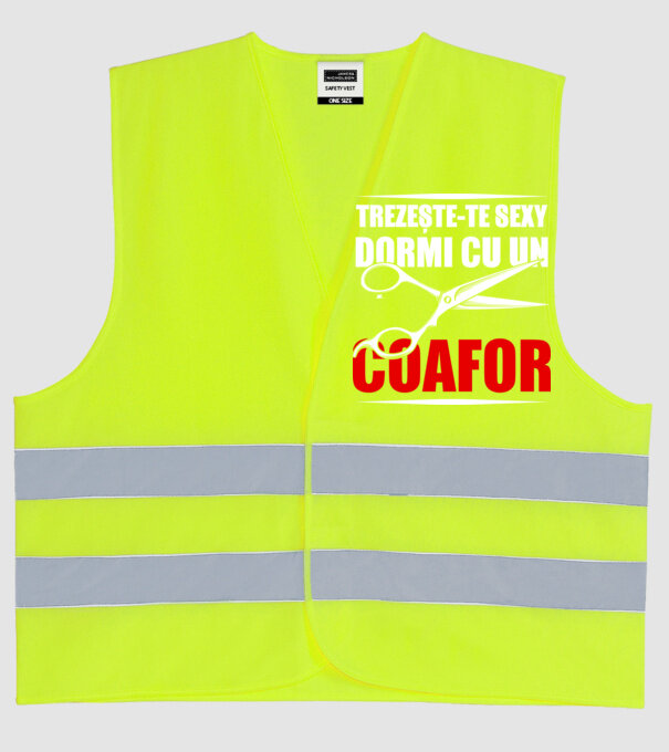 Trezește-te sexy, dormi cu un coafor model galben neon pe tricou
