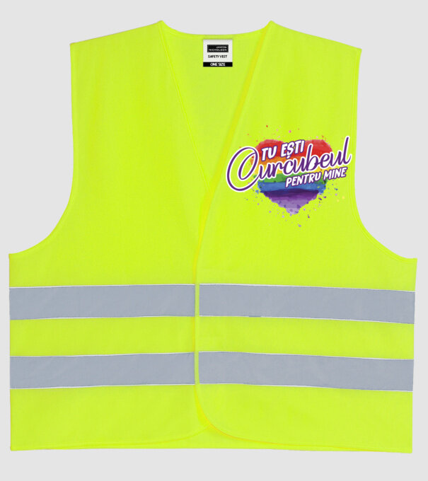 Tu ești curcubeul pentru mine model galben neon pe tricou