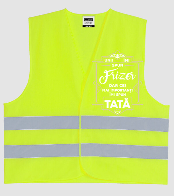Unii îmi spun Frizer, dar cei mai importanți îmi spun tată model galben neon pe tricou