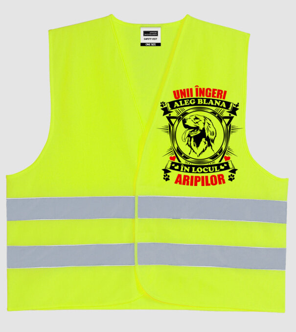 unii îngeri aleg blana în locul aripilor model galben neon pe tricou