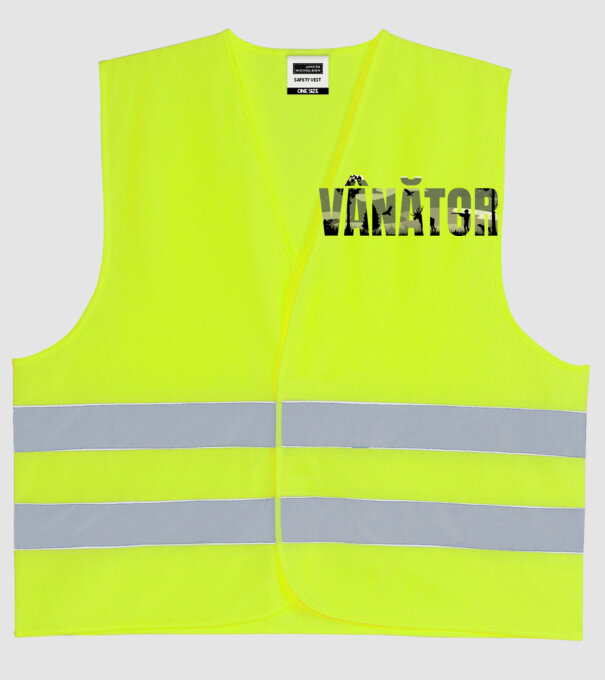 VÂNĂTOR model galben neon pe tricou
