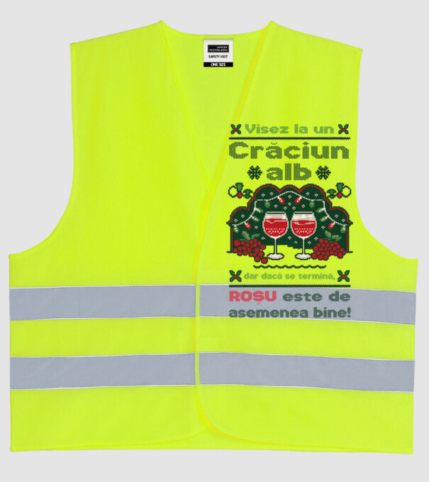 Visez la un Crăciun alb dar dacă se termină, Roșu este de asemenea bine! alb model galben neon pe tricou