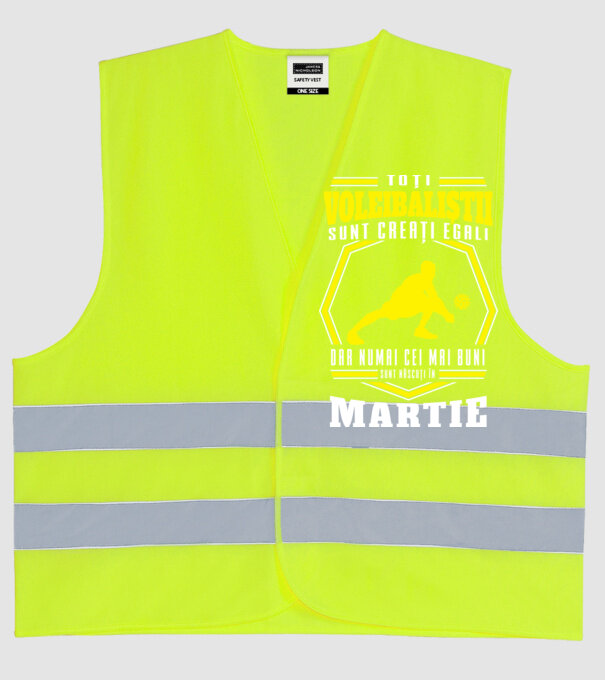 Toți voleibaliștii sunt creați egali, dar numai cei mai buni sunt născuți în martie model galben neon pe tricou