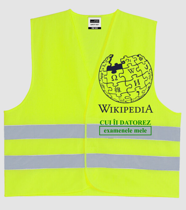 Wikipedia: cui îi datorez examenele mele model galben neon pe tricou