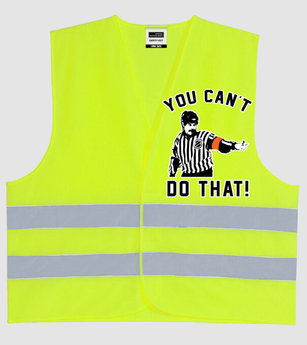 'You can''t do that!' model galben neon pe tricou