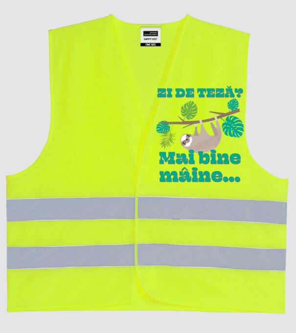 zi de teză? Mai bine mâine... model galben neon pe tricou