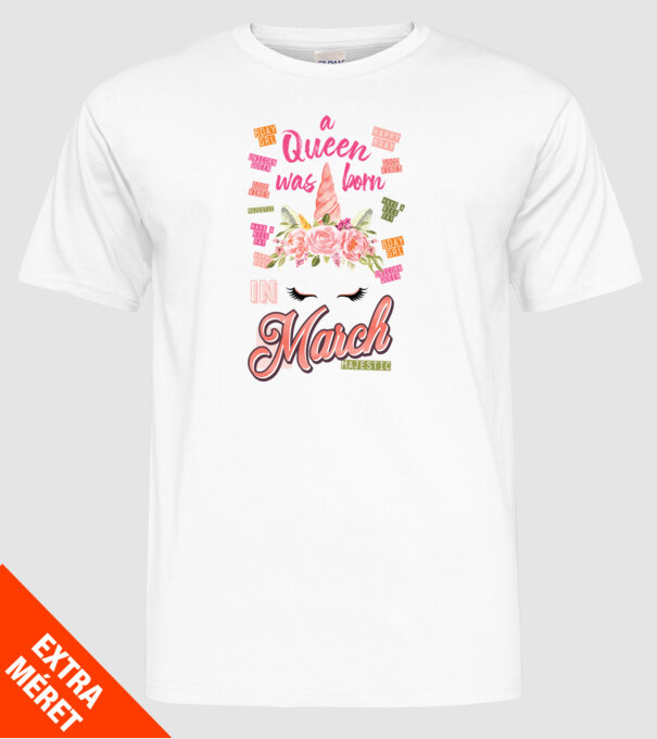 A queen was born in MÁRCIUS model alb pe tricou
