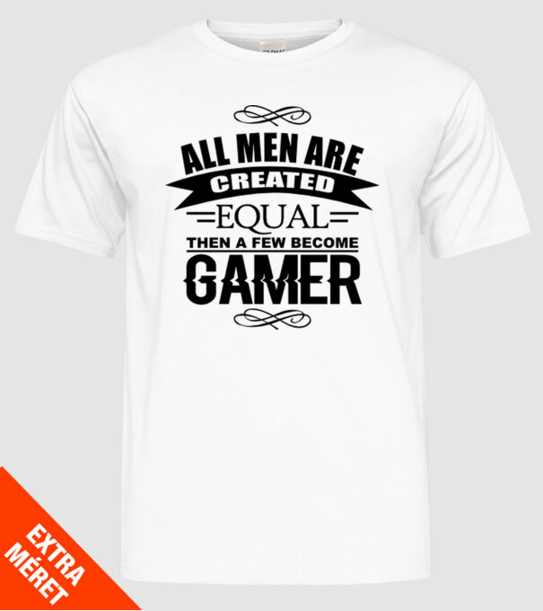 All men are created equal... model alb pe tricou
