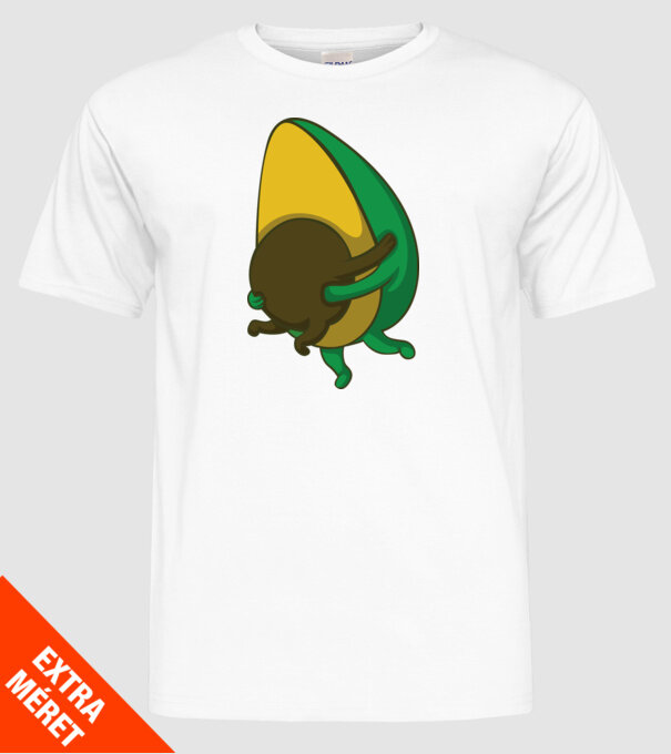 Avocado model alb pe tricou