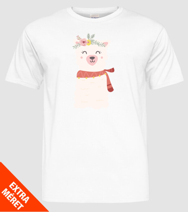 Baby lama model alb pe tricou
