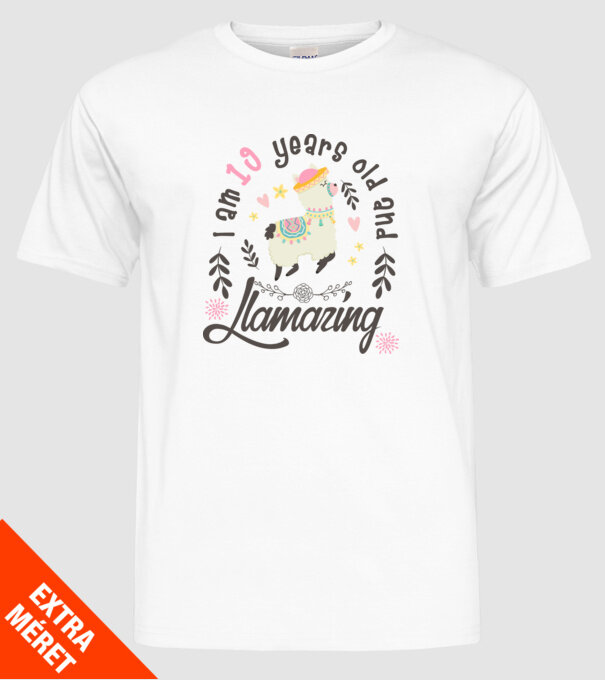 Birthday Llamazing 19 years old model alb pe tricou