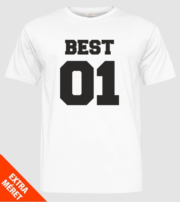 Best 01 model alb pe tricou