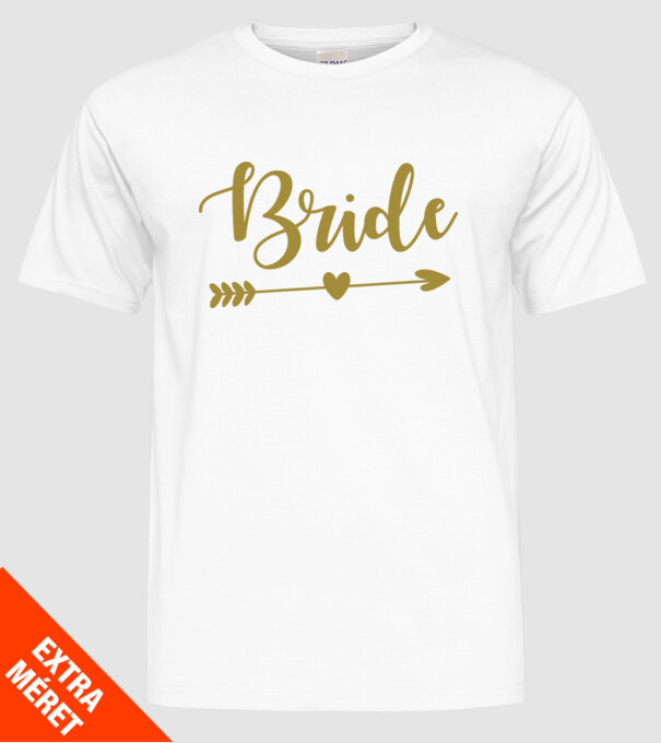 Bride model alb pe tricou