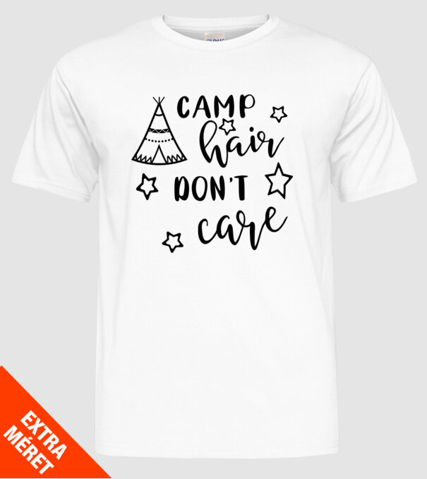 Camp hair teepee model alb pe tricou