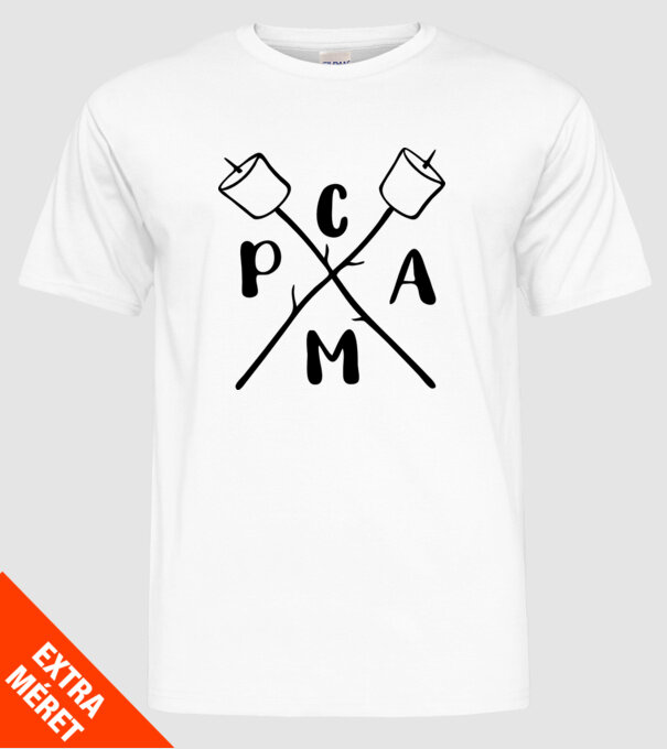 Camp marshmallow model alb pe tricou