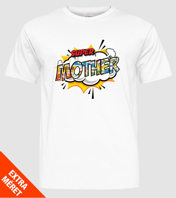 Comic Mother model alb pe tricou