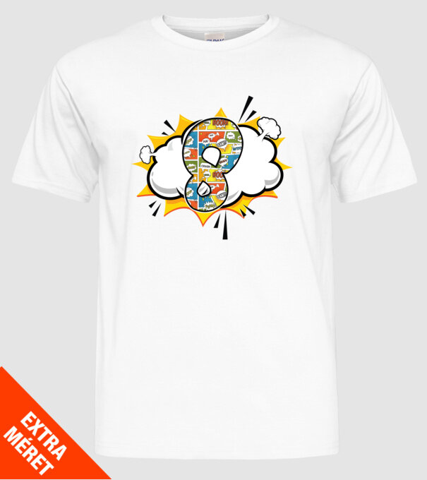 Birthday Comic Number 8 model alb pe tricou