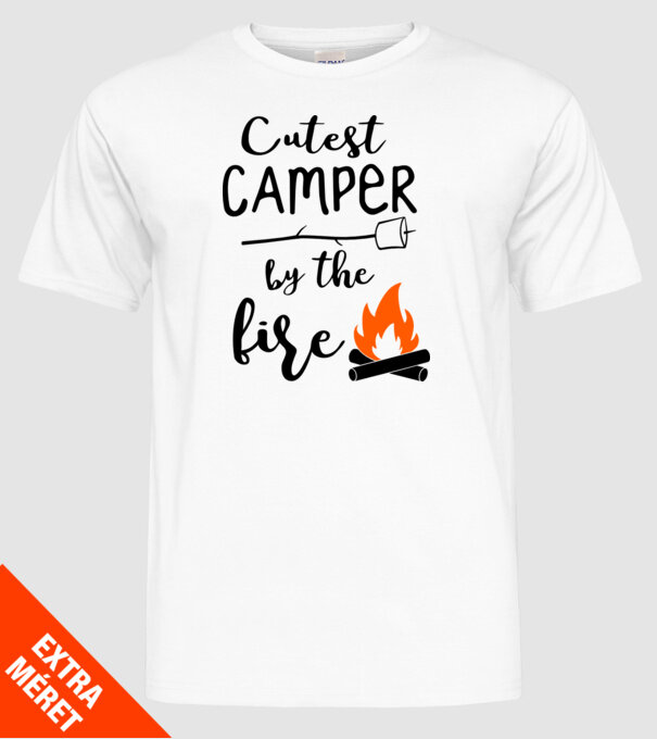 Cutest camper model alb pe tricou