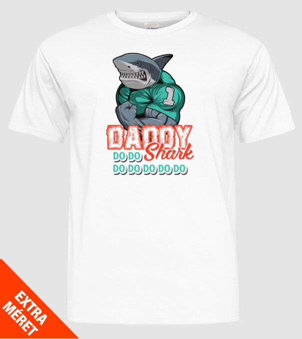 Daddy Shark do do do do model alb pe tricou