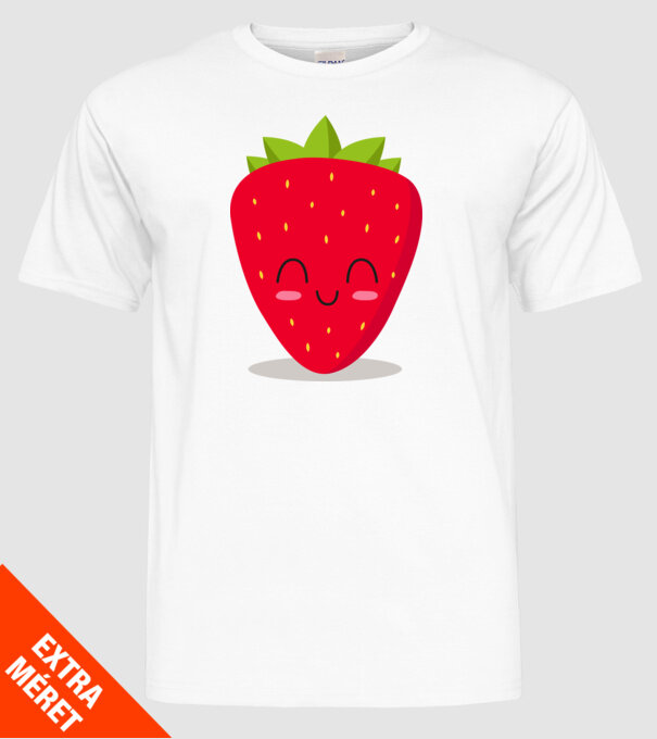 Căpșuni model alb pe tricou