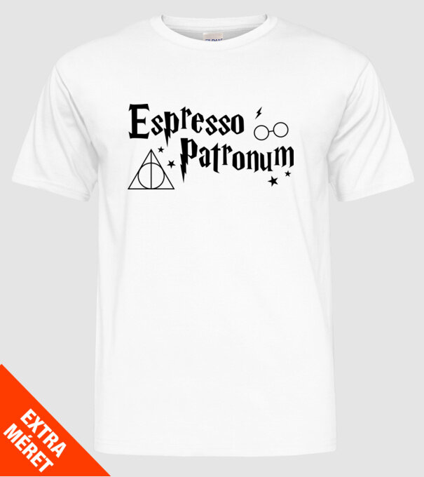 Espresso patronum model alb pe tricou