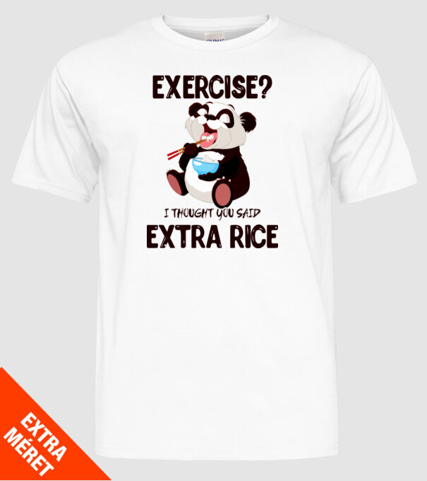Exercise panda model alb pe tricou