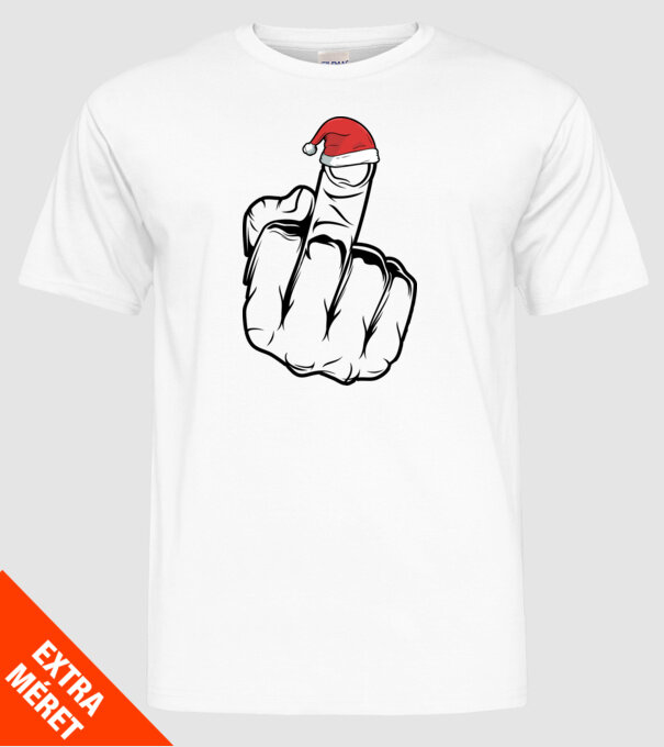 f u christmas model alb pe tricou
