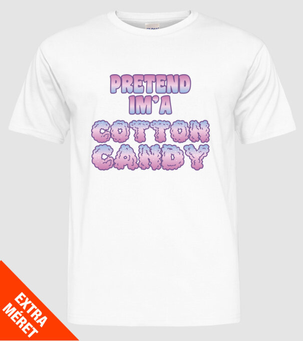 Vată de zahăr carnaval model alb pe tricou