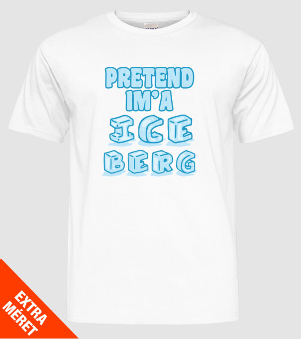 Iceberg carnaval model alb pe tricou