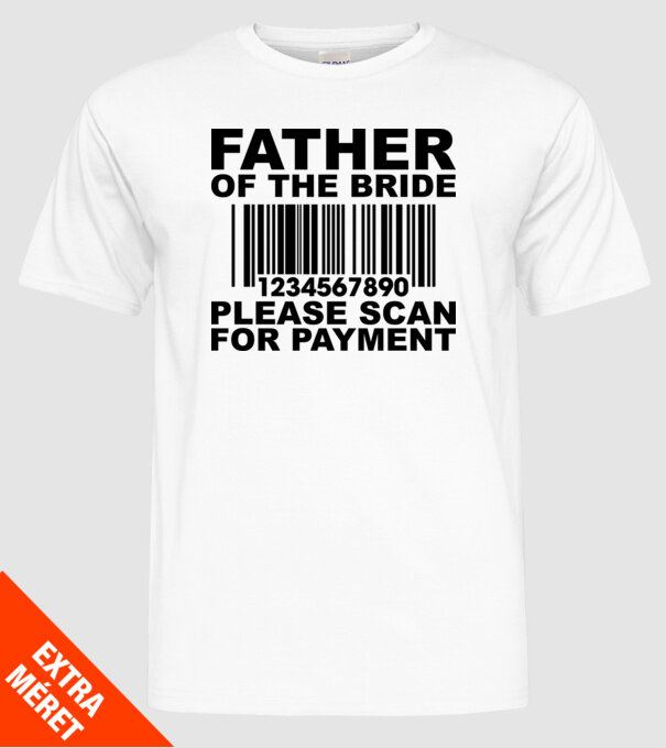 Father of the bride model alb pe tricou