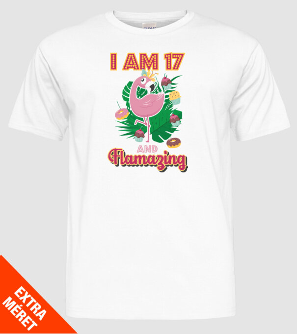 FLAMAZING Birthday 17 Years old model alb pe tricou