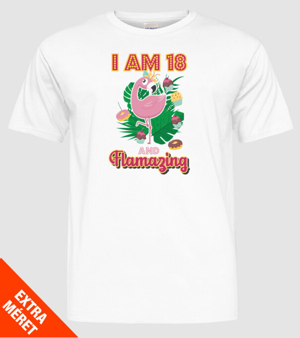 FLAMAZING Birthday 18 Years old model alb pe tricou