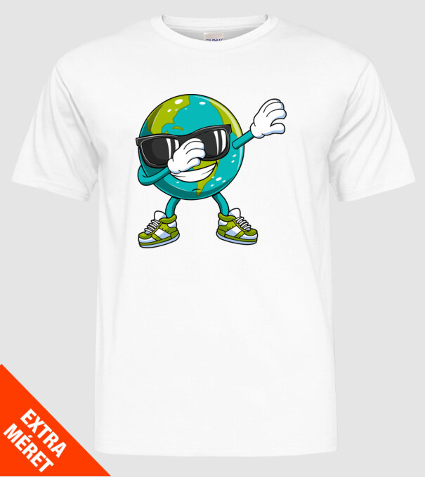 Pământ DAB Ziua Pământului model alb pe tricou
