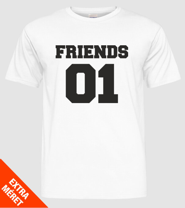 Friends 01 model alb pe tricou