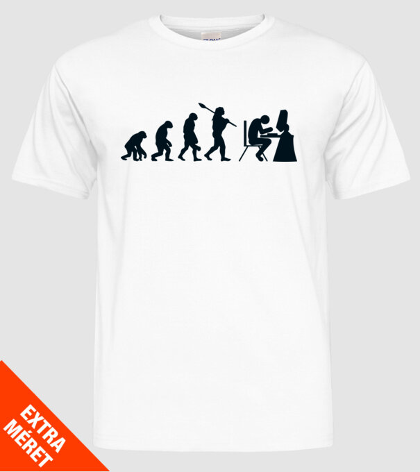 Game evolution model alb pe tricou