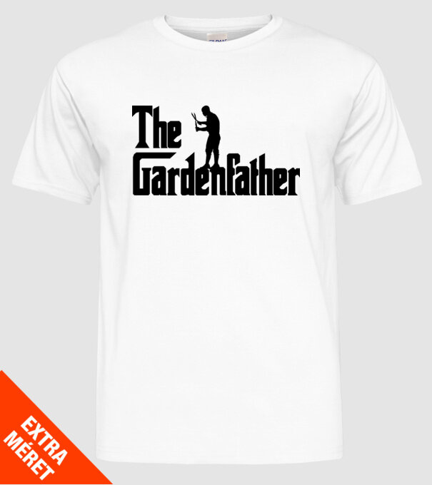 The Gardenfather model alb pe tricou