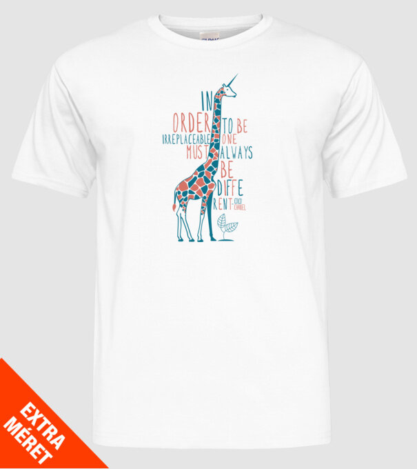 Giraffe model alb pe tricou