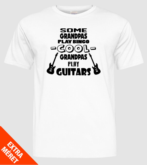 Bunic chitarist model alb pe tricou