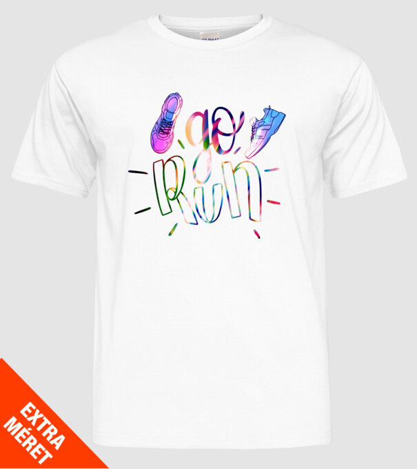 Go run holo model alb pe tricou